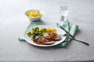 apetito Menüservice Rinderfilet mit Rosenkohl