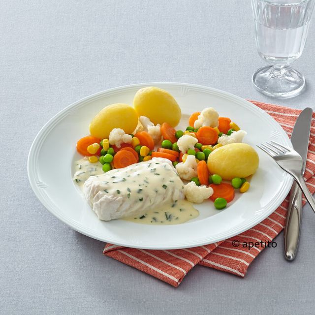 apetito Menüservice Fisch mit Mischgemüse